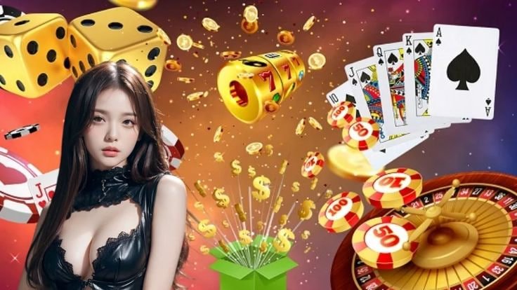 Ilustrasi pusat olahraga dan kasino virtual